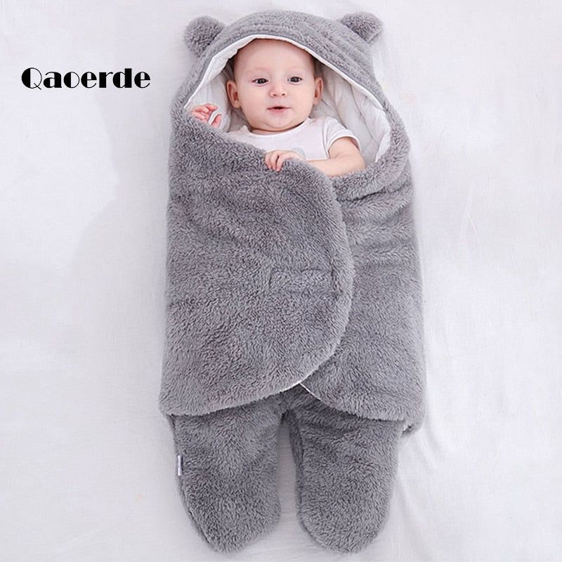 Baby Sleeping Bag Ultra-Soft Fluffy Fleece Newborn Receiving Blanket Infant Boys Girls ClothesSleeping Nursery Wrap Swaddle