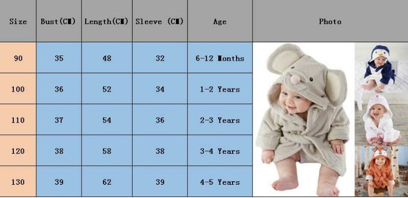 Lovely Baby Girls Cartoon Hooded Bathrobe Child Toddler Bathing Towel Robe Cute Winter Baby Clothing Sleepwear