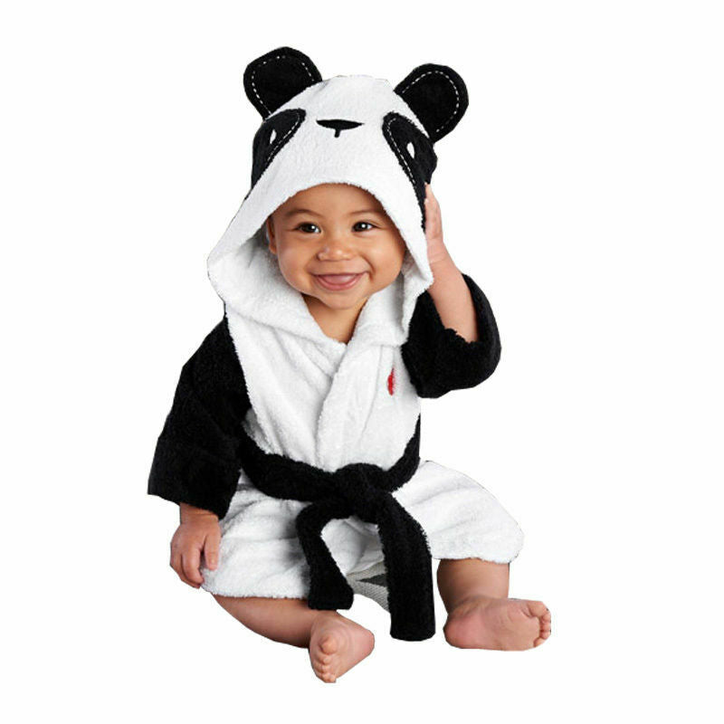 Lovely Baby Girls Cartoon Hooded Bathrobe Child Toddler Bathing Towel Robe Cute Winter Baby Clothing Sleepwear