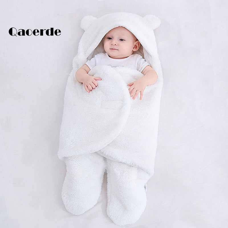 Baby Sleeping Bag Ultra-Soft Fluffy Fleece Newborn Receiving Blanket Infant Boys Girls ClothesSleeping Nursery Wrap Swaddle